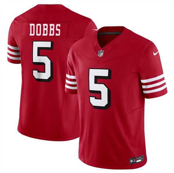 Men & Women & Youth San Francisco 49ers #5 Josh Dobbs New Red 2024 F.U.S.E. Vapor Untouchable Limited Stitched Jersey->philadelphia eagles->NFL Jersey